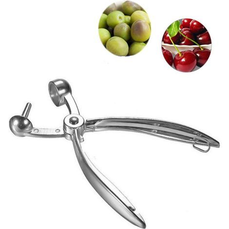 1 Dénoyauteur Alliage D'aluminium, Poignée Ergonomique, Outil Manuel, Pour Cerises Et Olives (1/5)
