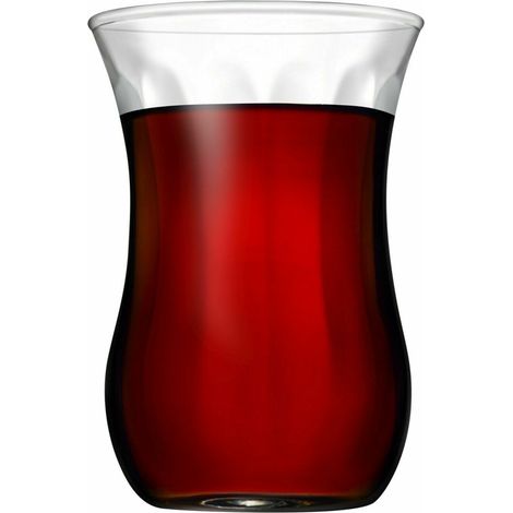 Pasabahce 42021.6 Set 6-tlg. Teeglass Optikli Cay Bardagi Gläser-Set für 6 Personen (1/2)