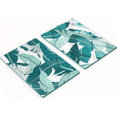 Pannelli decorativi multifunzionali in vetro con stampa di palme, 2x40x52 cm (1/5)