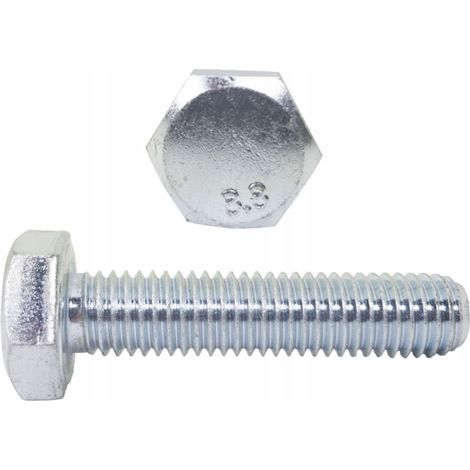 Tornillos de cabeza hexagonal M10x160, 8.8, galvanizados, DIN 933, 50 unidades. (1/5)