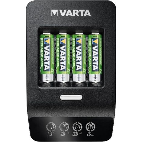 Varta LCD Ultra Fast Charger schwarz für 4 AA AAA Batterien