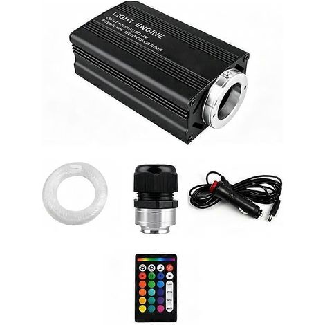 Lumières d'ambiance à fibre optique pour voiture, ciel étoilé, contrôle musical, plafonnier RGB, kit de décoration à monter soi-même, 500 pièces x 3 m (1/5)