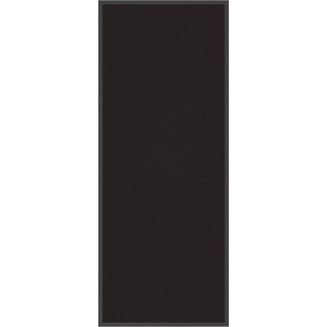 Felpudo rectangular absorbente y antideslizante de color negro 60 x 150 cm fabricado en polipropileno negro 020058149