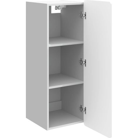 Armadietto a muro Mobiletto a muro Bianco Lucido 33 x 34,5 x 94 cm DAS855655 (1/5)