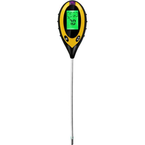 4in1 Digital Soil Analyzer Multifunctional Soil Tester Sunlight Intensity PH Value Moistures Temperature Detector Meter Potted Crops Planting Cultivating Tool with Dial for Field Garden Greenhouse (1/5)