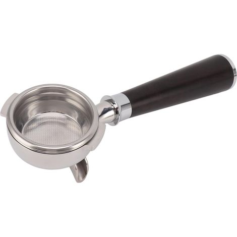 Porte-filtre à café 58 mm, 2 becs, maille fine, acier inoxydable, poignée en bois, accessoire amovible pour machine à café NOWWA, couleur bois de santal rouge (1/5)
