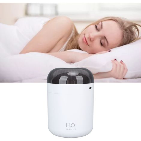 Humidificateur grande capacité de 500 ml avec lumière clignotante, port USB, adapté à une utilisation à domicile et dans la chambre, doté d'une veilleuse sept couleurs et d'une couleur blanche. (1/5)