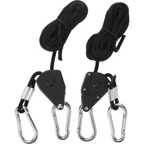 1 paire de supports de corde réglables avec cliquets à engrenages internes en métal renforcé pour lampes de croissance (1/4)