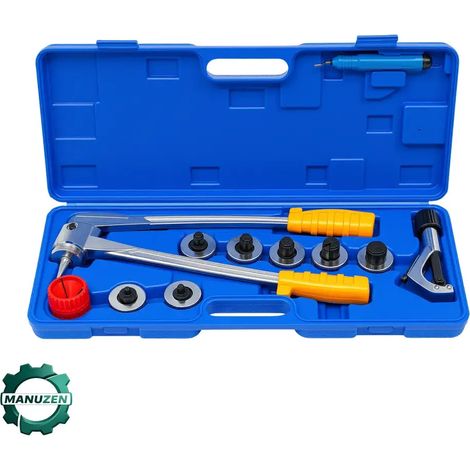 Manuzen - Kit expandeur de tube cuivre 10–28 mm – 7 têtes – Bleu (1/3)