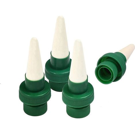 Arroseur Goutte à Goutte - Bouteille Céramique pour Arrosage Automatique - Système Osmose pour Plantes Intérieur Extérieur - 4 Pièces