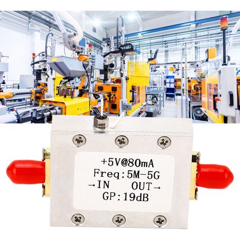 Module amplificateur de signal à haute linéarité avec un gain de 19 dB, hautes performances 5 MHz-5 GHz, consommation moyenne, réponse en fréquence à gain élevé et plate, 5 V (1/5)