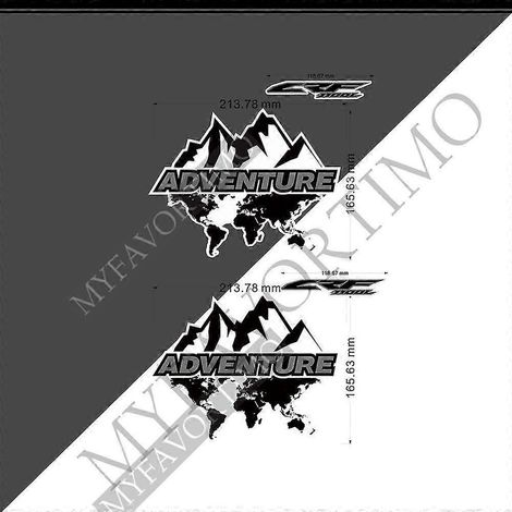 Autocollant pour moto, sacoches latérales supérieures, valise en aluminium pour Honda Africa Twin CRF1000L Adventure Sports --Africa Twin 18 (1/5)