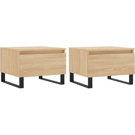 Maison Exclusive - Couchtische 2 Stk. Sonoma-Eiche 50x46x35 cm Ho