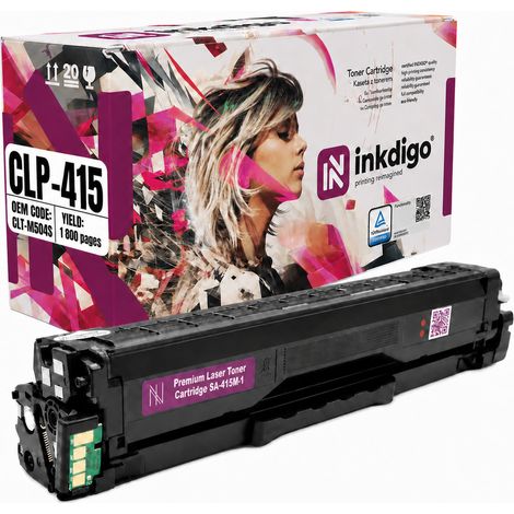 Inkdigo Toner CLT-M504S kompatibel mit Samsung CLP-415N Xpress C1810W C1860 TÜV-zertifiziert (1/5)