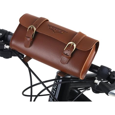 Sacoche de vélo B-SOUL, cuir PU rétro, VTT, vélo de route, cyclisme en plein air, accessoires, rangement imperméable, équipement de cyclisme (1/5)