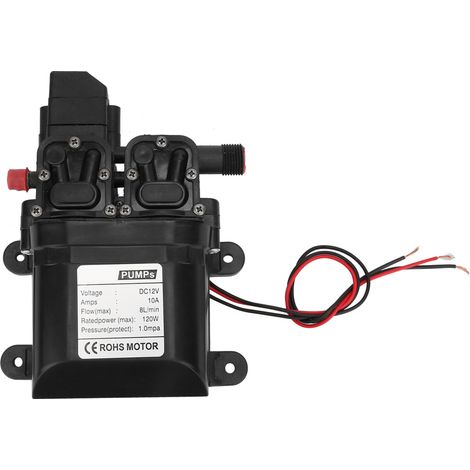 12 V DC 120 W Hochdruck-Selbstansaug-Membranwasserpumpe mit automatischem Druckschalter (1/5)