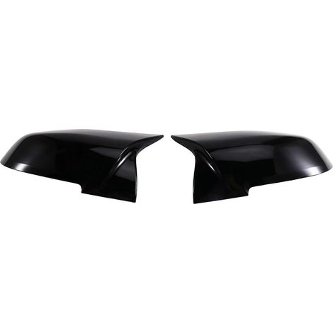 1 paire de coques de rétroviseurs noires compatibles avec BMW Série 1, 2, 3, 4, XM, 220i, 328i, 420i, F20, F21, F22, F23, F30, F32, F33, F36 et X1 (1/5)