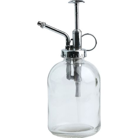 Botella pulverizadora de 19,5 cm fabricada en ABS/vidrio – difusor de estilo vintage en oro, negro, bronce y plata para suculentas, cactus, hierbas y aloe vera. (1/5)