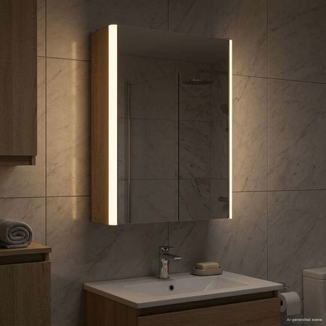 vidaXL Mobiletto per specchio da bagno Rovere Sonoma 33 x 11,5 x