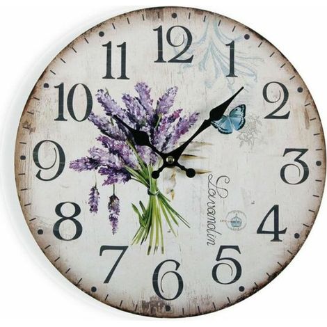 Horloge Murale Versa Lavender Bois (4 x 30 x 30 cm) (1/3)