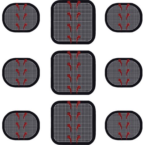 Electrode Pads - Gel Conducteur Auto-Adhésif - Pour Ceinture Abdominale - 9 Pièces (1/5)