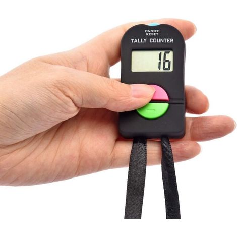 Tragbarer digitaler elektronischer Klickzähler mit Trageband, 4-stellig, für Disc Golf, Baseball, Busfahrer, Angeln und Haken (1 Stück) (1/4)