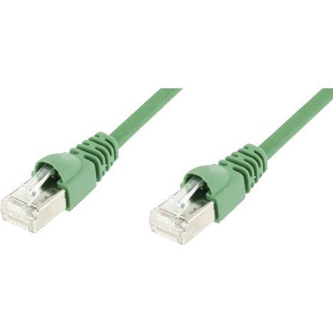 Câble de raccordement réseau informatique RJ45 Telegärtner 100008827 CAT 6a S/FTP vert 7.50 m Q032561 (1/3)