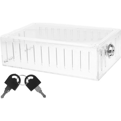 Boîtier de thermostat Healeved transparent en plastique et métal avec serrure, couvercle