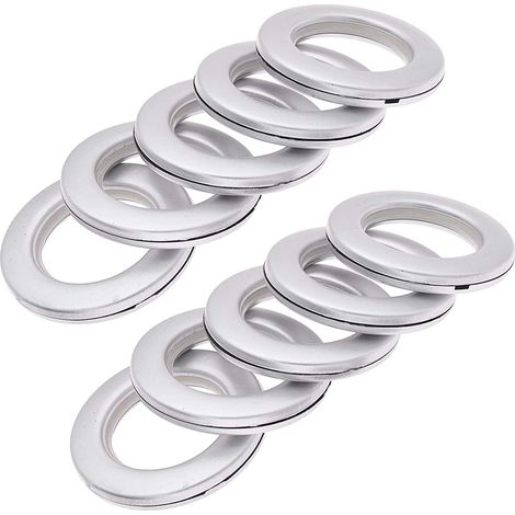 Anneau À Oeillets Pour Rideaux - Diamètre Intérieur 40 mm - En Plastique ABS - Pour Tige De Rideau Jusqu'à 35 mm - Lot De 32 Pièces (1/5)