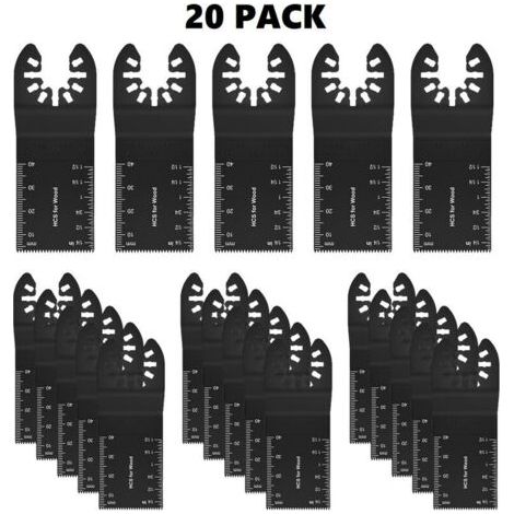 Outil Multifonction Saw Blades Accessoires Kit, 20 Pcs Accessoires d'outils Oscillants Multifonctions Lame