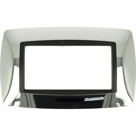 Placca Bombè Cromo Lucido 504 4M Moduli Compatibile Living International (1/3)