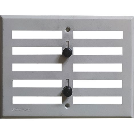 Grille d'aération réglable à visser - Aluminium argent mat 190x170