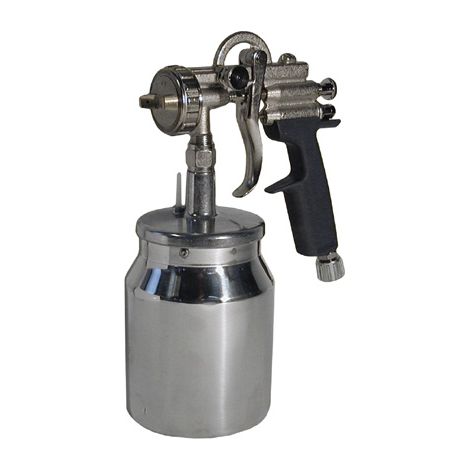 WALMEC 27022 UR Plus Aerografo professionale con serbatoio inferiore 1000 cc ugello 2,2 mm pressione 3,0-3,5 bar consumo aria 200-350 lt-min colore Nero