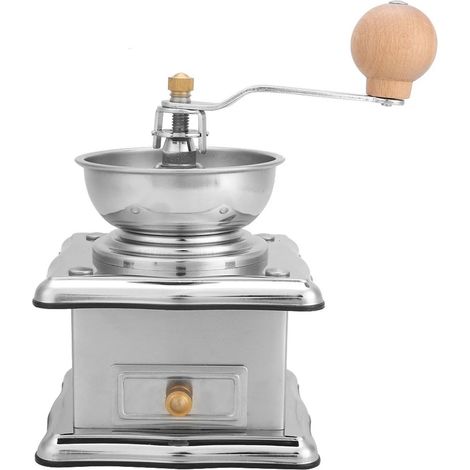 Moulin à café manuel en acier inoxydable avec mouture réglable pour expresso, cafetière à piston et café filtre, idéal pour la maison, le bureau et les voyages.-AquaForge (1/5)