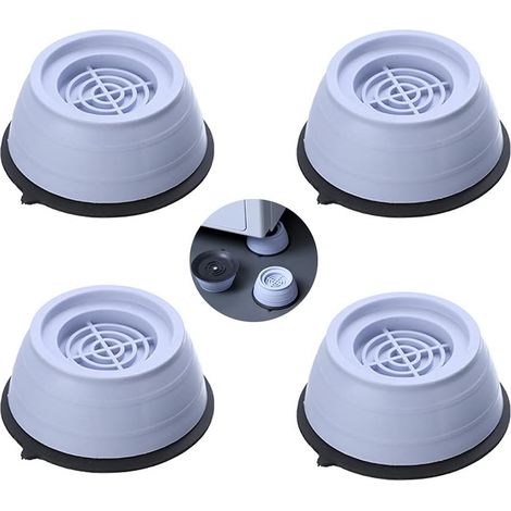 Waschmaschinen-Stoßdämpfer, 4 Stück Anti-Vibrations-Pufferpolster, universeller Fußstabilisierungssockel für Waschmaschine und Kühlschrank, Wäschetrockner (S) (1/5)