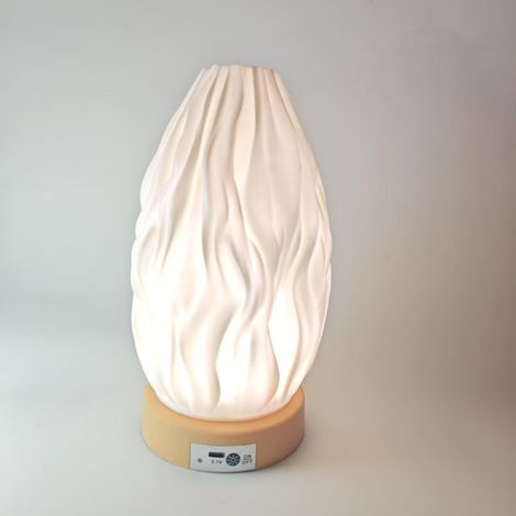 Petite lampe de table moderne, à piles, rechargeable, tactile, 3 couleurs, variateur, parfaite pour votre table de chevet. (1/5)