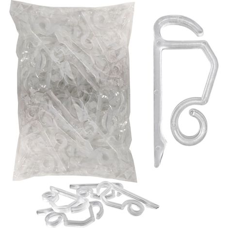 Dachrinnenhaken für Outdoor Lichterketten - 24er Set - Kunststoff Dachrinnen Halterung für Außen - Haken für Befestigung von Lichternetz Lichtschlauch an der Dachrinne