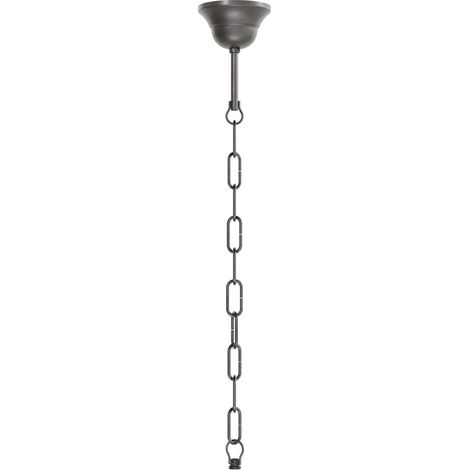Creative Cables - Kit complet de suspension vintage : rosace de plafond en fer et chaîne génoise - 50 cm (1/5)