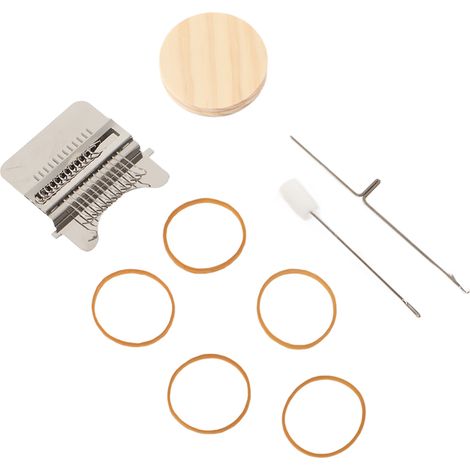 Petit métier à tisser, cadre de tissage en bois, petits outils de tissage, outils textiles en métal pour le bricolage, planche en bois massif à 12 aiguilles. (1/5)