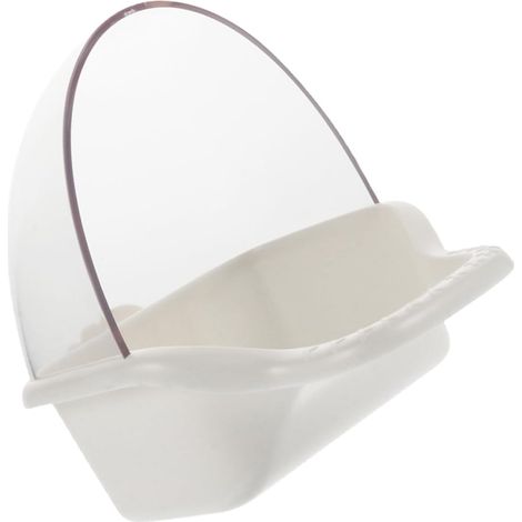 Reusable Hanging Bird Bath in White Plastic for Finches (1/5)