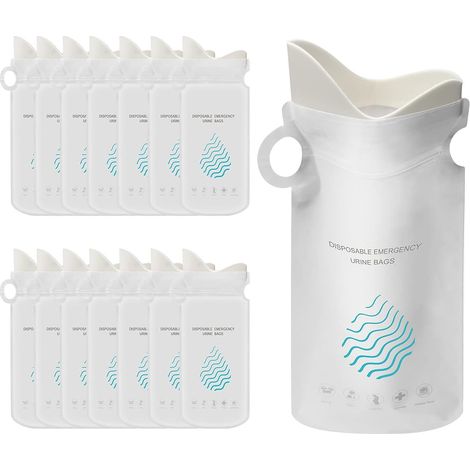 Sac Urinal Jetable - 700 Ml - Pour Voyage Camping Urgence Médicale - Unisexe - Lot De 20 (1/5)
