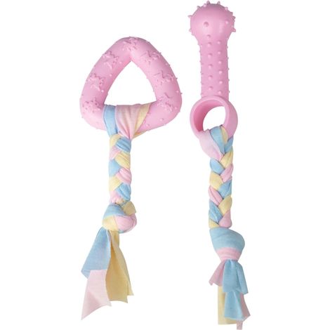 Pack 2 jouets chiot coloris : rose