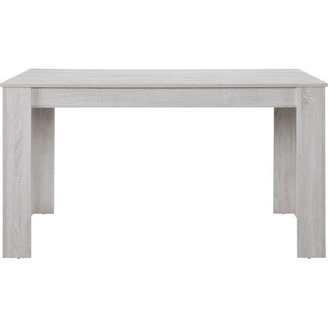 Mesa de comedor robusta escritorio 140 cm color roble blanco 030004252