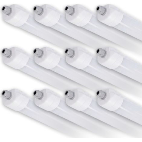 Lot de 12 Réglettes LED Etanches 120cm 20/30/40W 120lm/W Traversantes CCT IP65 - 120 deg - Switch 3000-4000-6500K (1/5)