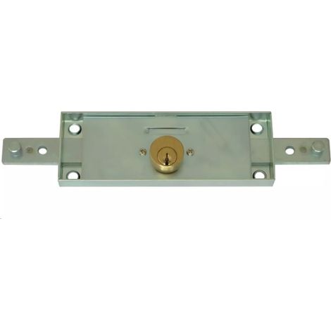 SECUREMME SERRATURA PER SERRANDA DESTRA/SINISTRA CILINDRO TONDO CATENACCIO DRITTO IN ACCIAIO ZINCATO SERRATURE PER PORTA DA GARAGE L 155