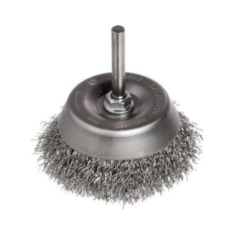 SPAZZOLA A TAZZA IN FILO DI ACCIAIO CON GAMBO 6 MM, FI40 MM - SZ DT 40