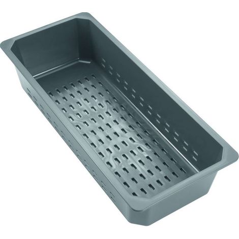 Bac d'évier en plastique gris 181 x 440 x 92 mm – Évacuation efficace – Compatible éviers Franke MRG, UBG, BFG, OID 611-62/611-78