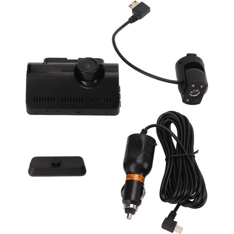 Caméra de voiture double 170° avec carte mémoire 64GB - Enregistreur de conduite compact (1/5)