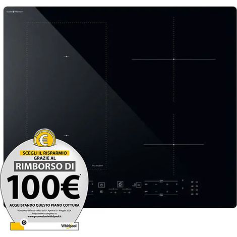 Table de cuisson à induction encastrable Whirlpool WL B4060 CPNE 4 feux 59 cm Noir (1/2)