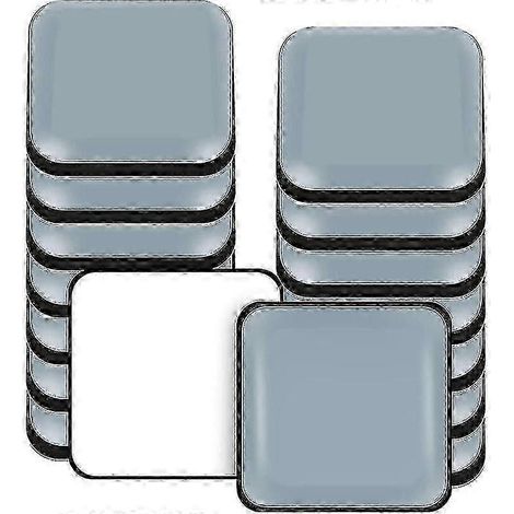 Patins pour meubles, 16 pièces, patins carrés auto-adhésifs en PTFE Téflon adaptés aux sols lisses et aux moquettes (carrés, 30 x 30 mm) (1/4)